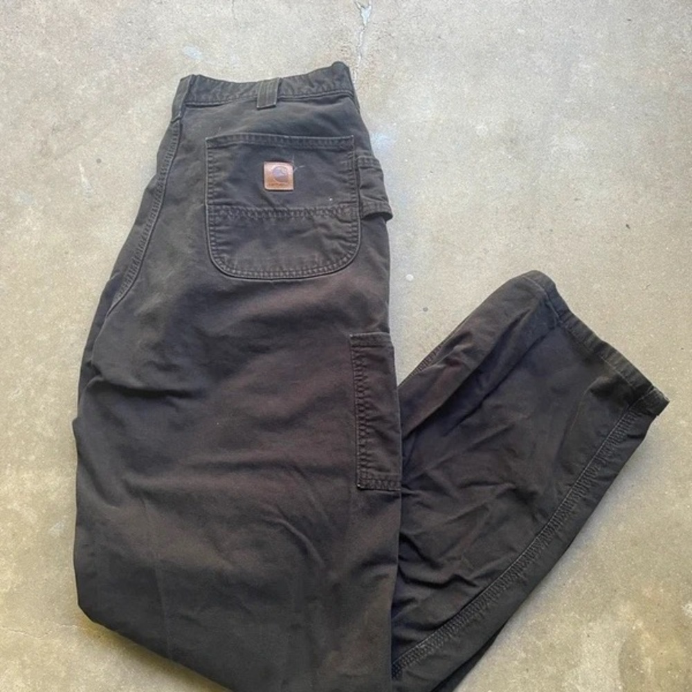 Carhartt Men's Dark Brown Cargo Work Pants